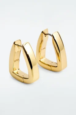 COS SQUARED HOOP EARRINGS-Women Jewelry
