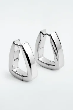 COS SQUARED HOOP EARRINGS-Women Jewelry