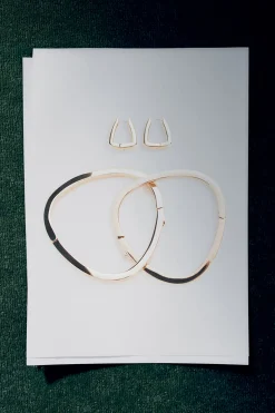 COS SQUARED HOOP EARRINGS-Women Jewelry