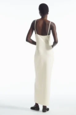COS SQUARE-NECK KNITTED SLIP DRESS-Women Dresses & Jumpsuits | Sweaters & Cardigans