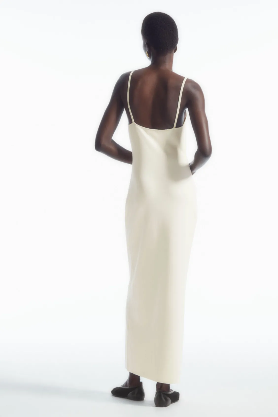COS SQUARE-NECK KNITTED SLIP DRESS-Women Dresses & Jumpsuits | Sweaters & Cardigans