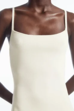 COS SQUARE-NECK KNITTED SLIP DRESS-Women Dresses & Jumpsuits | Sweaters & Cardigans