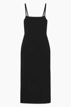 COS SQUARE-NECK KNITTED SLIP DRESS-Women Dresses & Jumpsuits | Sweaters & Cardigans