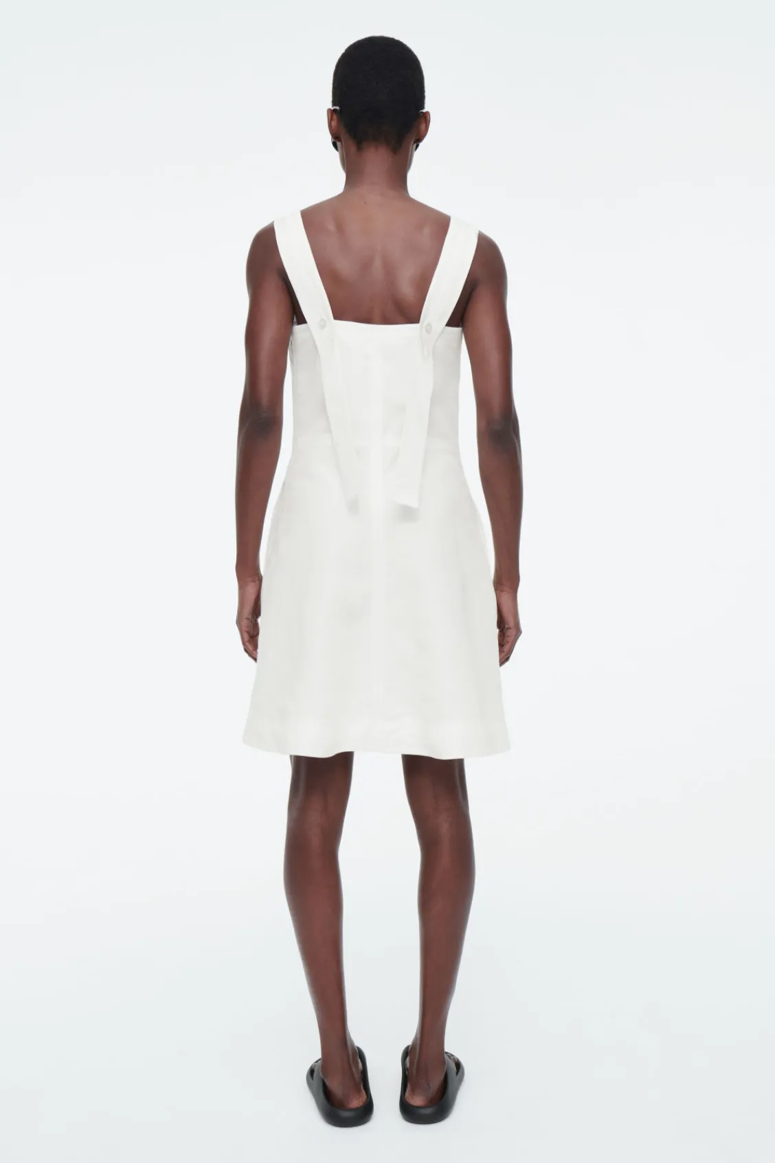 COS SQUARE-NECK MINI PINAFORE DRESS-Women Dresses & Jumpsuits