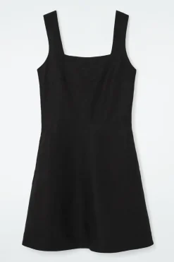 COS SQUARE-NECK MINI PINAFORE DRESS-Women Dresses & Jumpsuits