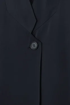 COS STAND-COLLAR SATIN TUXEDO BLAZER-Women Vests & Tailoring | Coats & Jackets