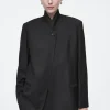 COS STAND-COLLAR WOOL BLAZER-Women Coats & Jackets