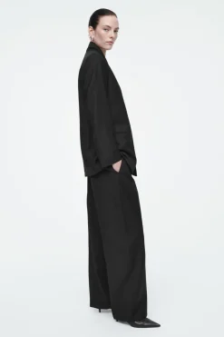 COS STAND-COLLAR WOOL BLAZER-Women Coats & Jackets