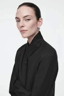 COS STAND-COLLAR WOOL BLAZER-Women Coats & Jackets
