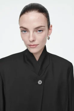 COS STAND-COLLAR WOOL BLAZER-Women Coats & Jackets