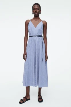 COS STRIPED A-LINE MIDI DRESS-Women Dresses & Jumpsuits