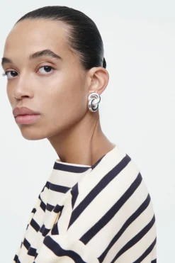 COS STRIPED BOAT-NECK TOP-Women Tops