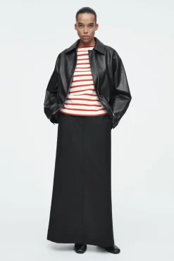 COS STRIPED BOAT-NECK TOP-Women Tops