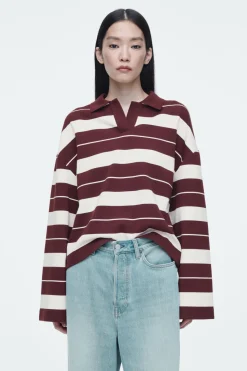 COS STRIPED JERSEY RUGBY SHIRT-Women Tops