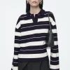 COS STRIPED JERSEY RUGBY SHIRT-Women Tops