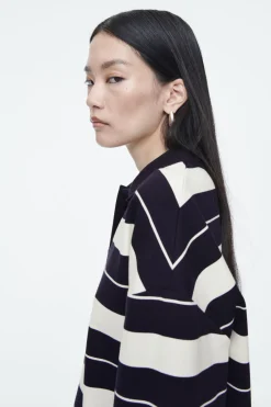 COS STRIPED JERSEY RUGBY SHIRT-Women Tops