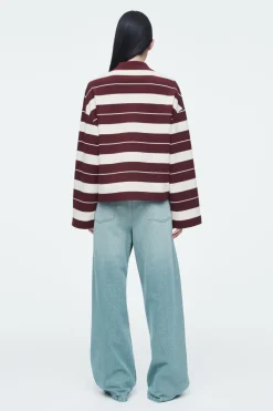 COS STRIPED JERSEY RUGBY SHIRT-Women Tops