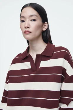 COS STRIPED JERSEY RUGBY SHIRT-Women Tops