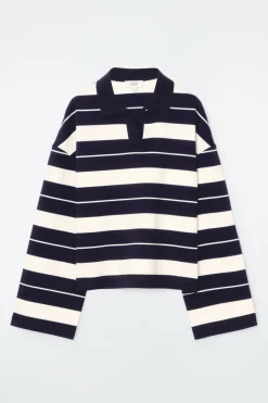 COS STRIPED JERSEY RUGBY SHIRT-Women Tops