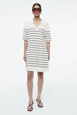 COS STRIPED KNITTED MINI POLO DRESS-Women Dresses & Jumpsuits | Sweaters & Cardigans