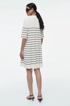 COS STRIPED KNITTED MINI POLO DRESS-Women Dresses & Jumpsuits | Sweaters & Cardigans