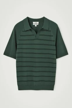 COS STRIPED KNITTED POLO SHIRT- Polo Shirts | Sweaters & Cardigans