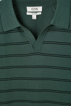 COS STRIPED KNITTED POLO SHIRT- Polo Shirts | Sweaters & Cardigans