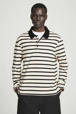 COS STRIPED LONG-SLEEVED POLO SHIRT- Polo Shirts