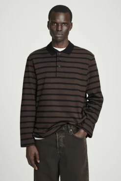 COS STRIPED LONG-SLEEVED POLO SHIRT- Polo Shirts