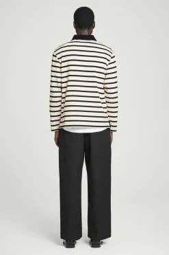 COS STRIPED LONG-SLEEVED POLO SHIRT- Polo Shirts