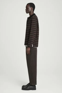 COS STRIPED LONG-SLEEVED POLO SHIRT- Polo Shirts