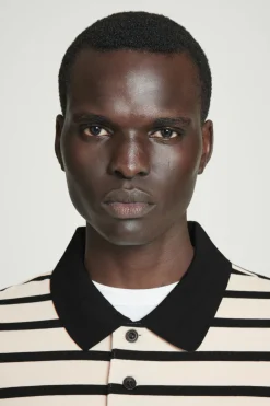COS STRIPED LONG-SLEEVED POLO SHIRT- Polo Shirts