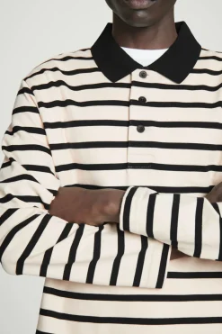 COS STRIPED LONG-SLEEVED POLO SHIRT- Polo Shirts