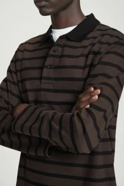 COS STRIPED LONG-SLEEVED POLO SHIRT- Polo Shirts