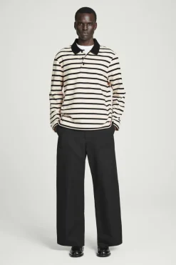 COS STRIPED LONG-SLEEVED POLO SHIRT- Polo Shirts