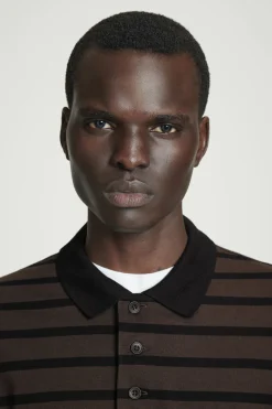 COS STRIPED LONG-SLEEVED POLO SHIRT- Polo Shirts