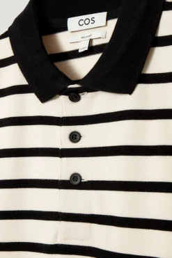 COS STRIPED LONG-SLEEVED POLO SHIRT- Polo Shirts