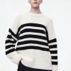 COS STRIPED MERINO WOOL SWEATER-Women Tops | Sweaters & Cardigans