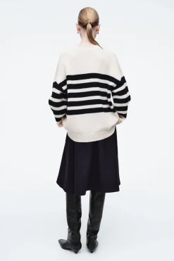 COS STRIPED MERINO WOOL SWEATER-Women Tops | Sweaters & Cardigans
