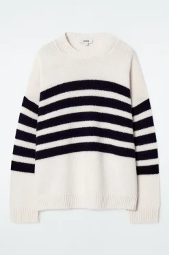 COS STRIPED MERINO WOOL SWEATER-Women Tops | Sweaters & Cardigans