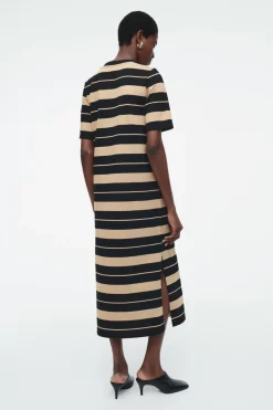 COS STRIPED MIDI T-SHIRT DRESS-Women Dresses & Jumpsuits
