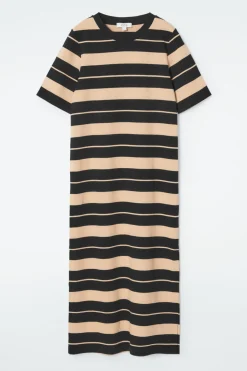 COS STRIPED MIDI T-SHIRT DRESS-Women Dresses & Jumpsuits