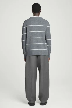 COS STRIPED WOOL AND YAK-BLEND SWEATER- Sweaters & Cardigans