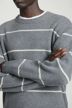 COS STRIPED WOOL AND YAK-BLEND SWEATER- Sweaters & Cardigans