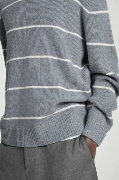 COS STRIPED WOOL AND YAK-BLEND SWEATER- Sweaters & Cardigans
