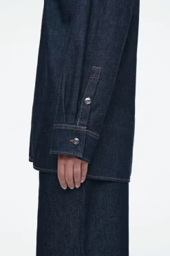 COS TAILORED DENIM SHIRT-Women Shirts & Blouses | Tops