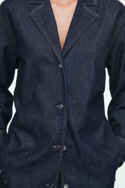 COS TAILORED DENIM SHIRT-Women Shirts & Blouses | Tops