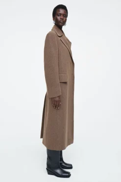 COS TAILORED HERRINGBONE WOOL COAT-Women Coats & Jackets