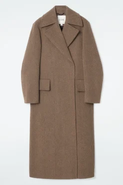 COS TAILORED HERRINGBONE WOOL COAT-Women Coats & Jackets