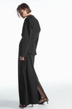 COS TAILORED LINEN-BLEND MAXI SKIRT-Women Skirts
